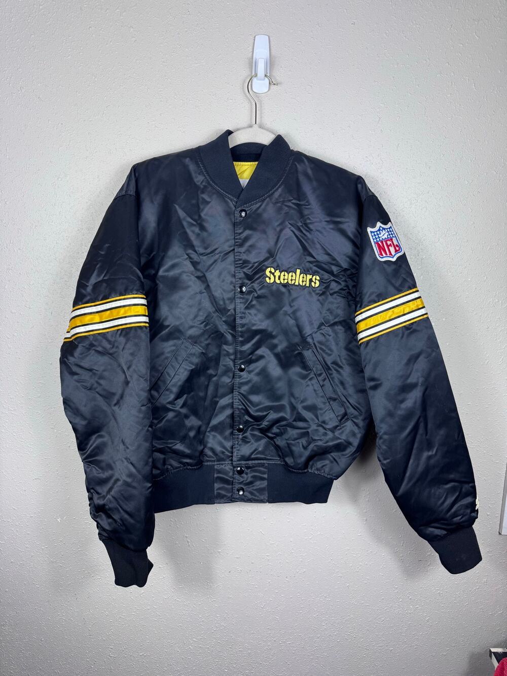 Vintage Pittsburgh Steelers Starter Bomber Jacket Size Large